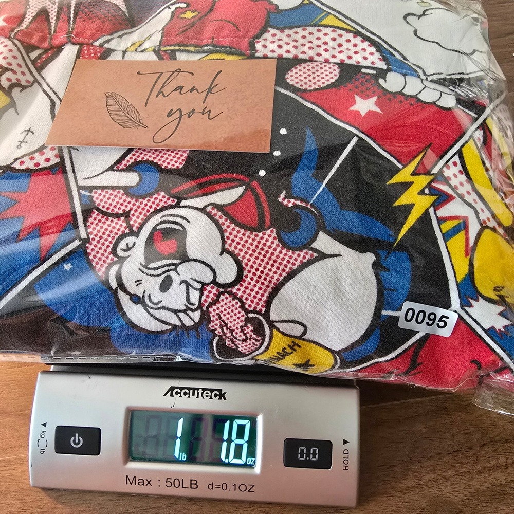 2018 Popeye‎ Grunge Print Hoodie Sweatshirt XL Colorful Comic Strip Characters - Picture 6 of 6